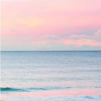 粉色海边风景头像