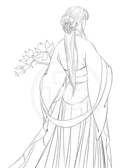 动漫人物简笔画古风女 简笔画图片大全-蒲城教育文学网