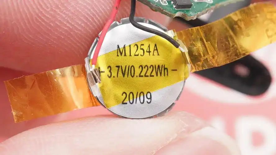 软包扣式电池信息,型号m1254a,直径12mm,厚度5.4mm,额定电压3.