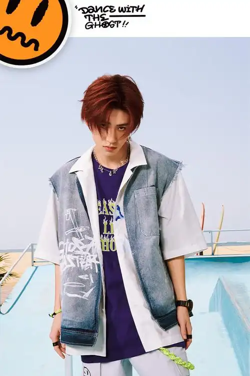 【小鬼王琳凯】小恶魔鬼脸短袖衬衫工装机能风口袋衬衣潮