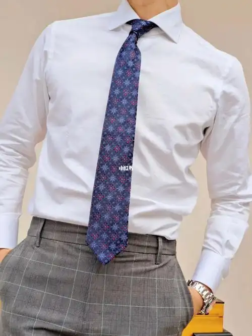 简约感白衬衫搭领带