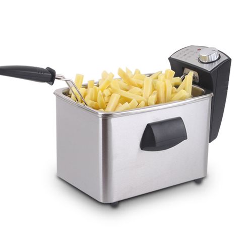 油炸锅家用迷你小炸锅不锈钢恒温单缸无油烟电炸炉炸鸡炸薯条机锅_6折