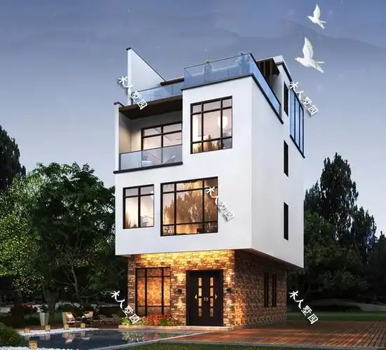 6米宽三层半别墅设计,满满的现代时尚感,小面宽中的美宅