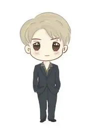 穿西装的可爱卡通q版男孩