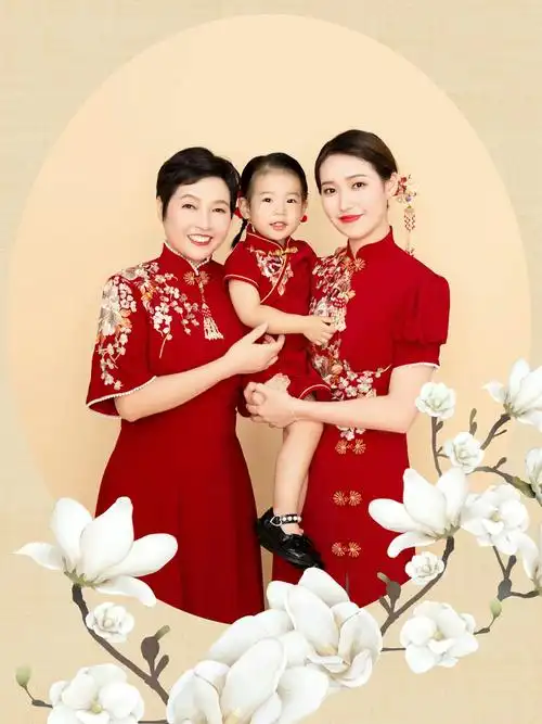 南京儿童摄影旗袍全家福系列