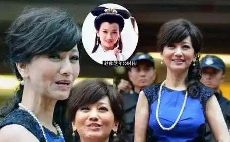 70岁赵雅芝庆生头戴皇冠一袭红裙似少女生图满脸皱纹差异大