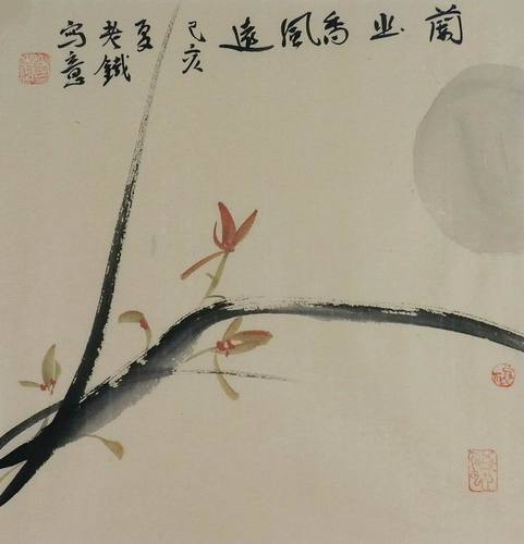 手绘字画书画客厅装饰画热销i060354老铁水墨国画花鸟画小品兰花