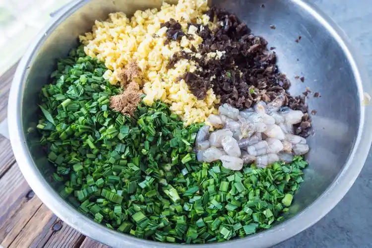 调韭菜三鲜水饺馅