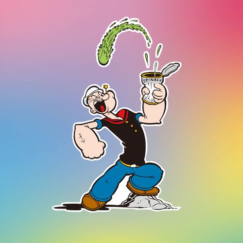 新品大力水手儿时卡通动漫电动摩托装饰划痕遮挡个性定制汽车贴纸