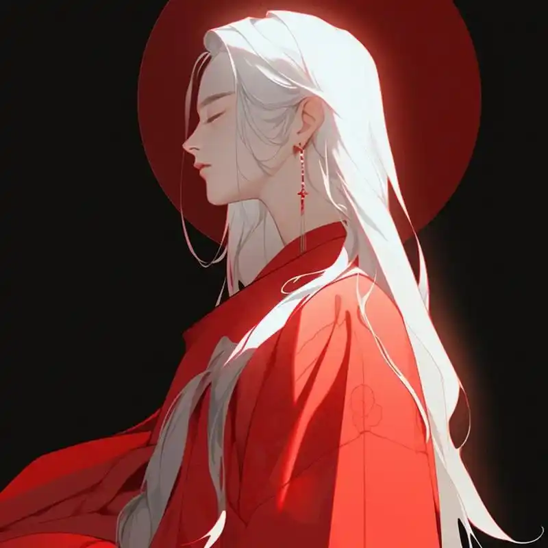 白发红衣|情侣头像