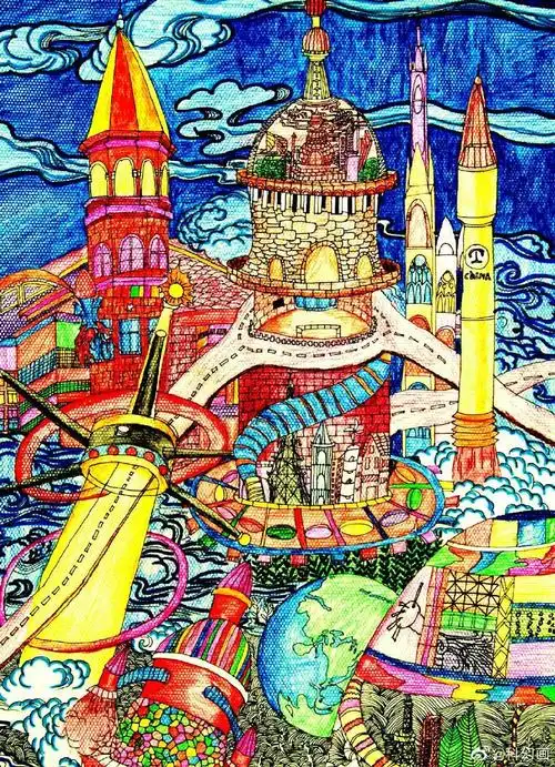 科幻系列儿童画作品欣赏
