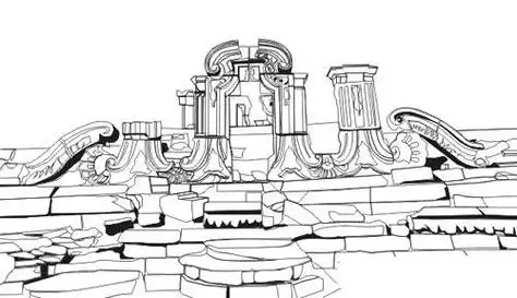 圆明园简笔画的画法图片