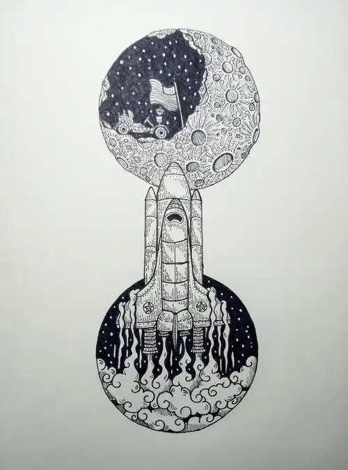 简画一夏……黑白创意|插画|创作习作|安再哉酷 - 原创作品 - 站酷