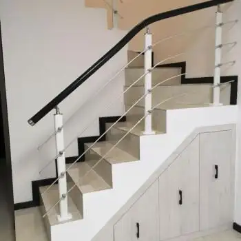 楼梯扶手 楼梯扶手护栏栏杆家用简约现代室内围栏实木pvc阳台别墅复式