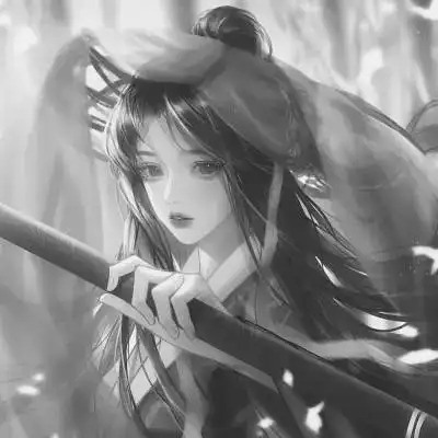 黑白系古风女头