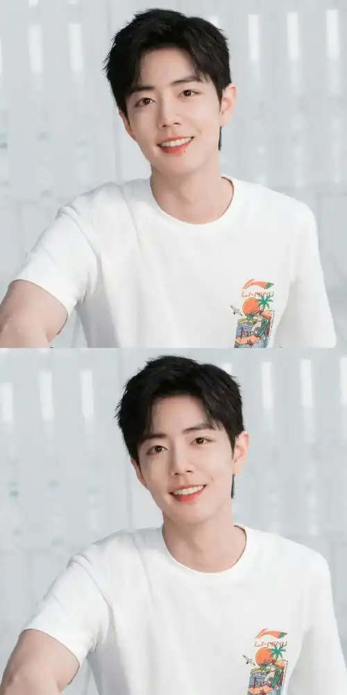 肖战壁纸超话#肖战#/#肖战纯白低u内搭#    沉醉在你的笑容里,人生不