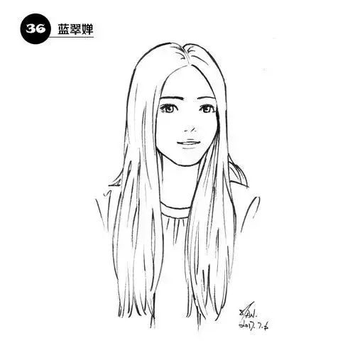 原创人物肖像画集锦4卡通动漫简笔画肖像画一些简单的人物画《人像简