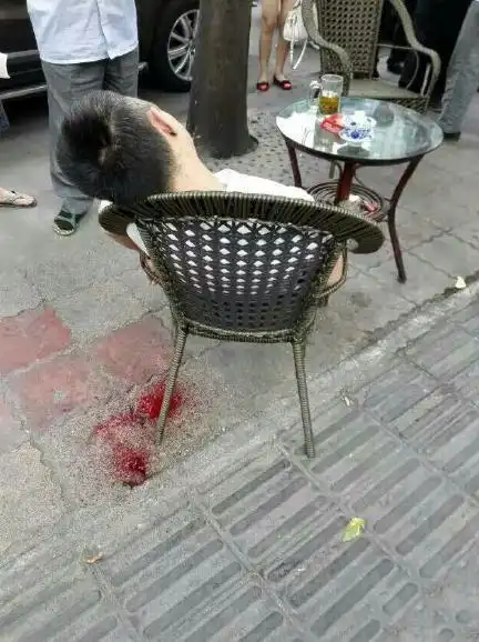 成都街头发生枪击案一男子头部中弹组图