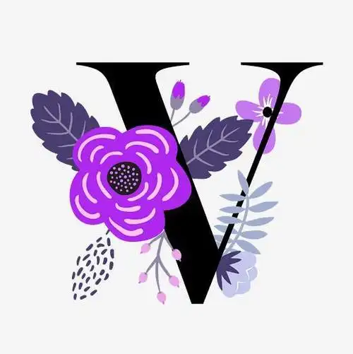 创意字母v电商促销装饰