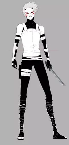 暗部卡随手撸,我想画卡卡西背上的飞雷神标记(:3_ヽ)_想想就带感