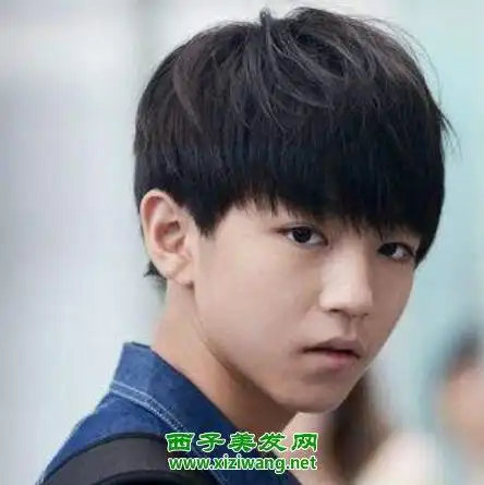 中学生男生蓬松齐刘海发型图片_学生发型_西子美发网