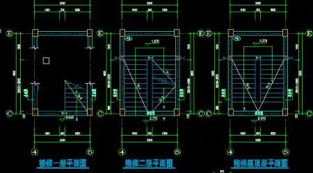二层楼楼梯平面图