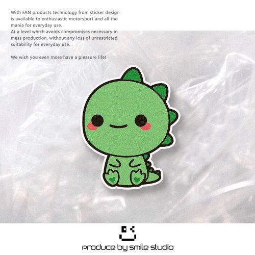 豆豆车贴 卡通呆萌小恐龙反光车贴 车身油箱遮挡划痕装饰防水贴纸