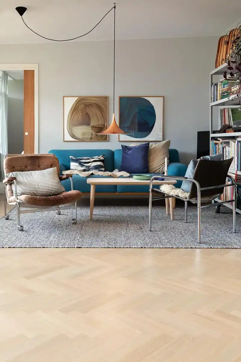 木质的地板,给人以舒适的享受.bjelin贝杰林人字拼地板  - 抖音