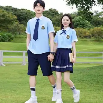 初中高中学生校服套装夏季六年级毕业照班服大合唱演出服水手jk服