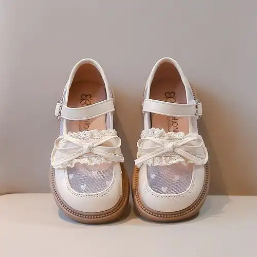 女童网纱透气小皮鞋2024新款夏季女宝宝鞋子网鞋小女孩薄款公主鞋