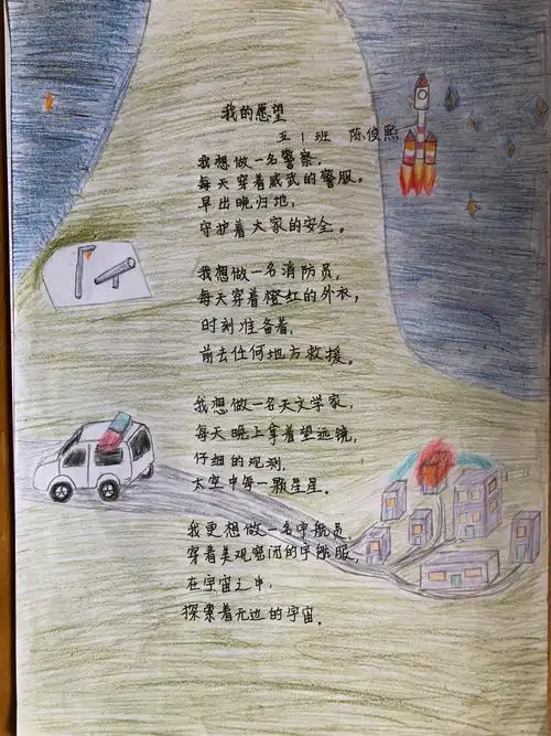 诗歌·绘画·儿童——五一班诗配画创作