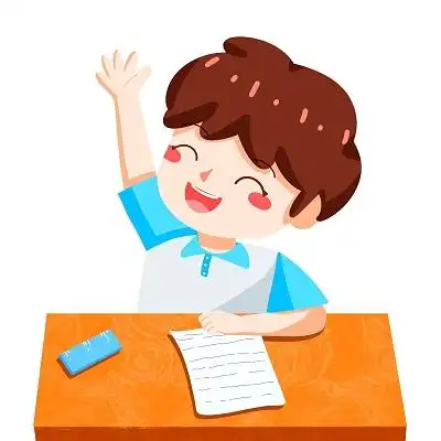 学生举手卡通开学季上课认真学习png素材开学季上课元素