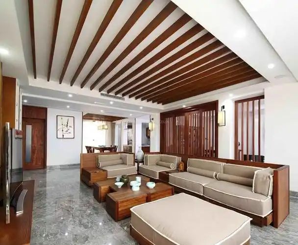 客餐厅木质吊顶装修效果图