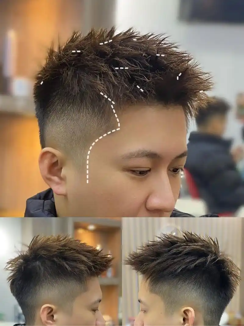 男生短发推荐:钢夹摩根烫 长度5厘米,随意抓点造型品就出门的发型