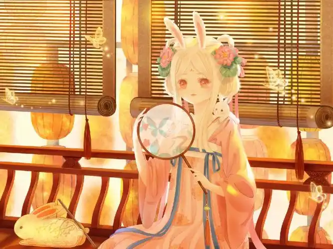 兔年兔子可爱拟人插画