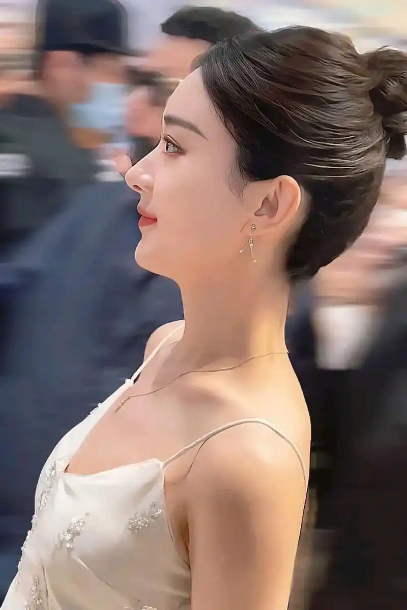 赵丽颖的侧脸真好看, 有看她粉丝说她鼻子是微翘.