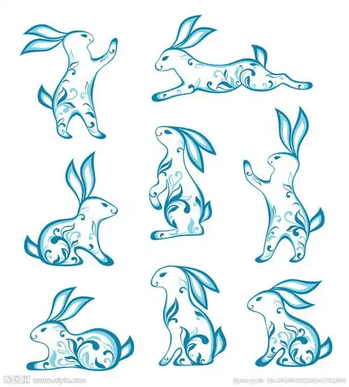 手绘兔子矢量图__野生动物_生物世界_矢量图库_昵图网nipic.com