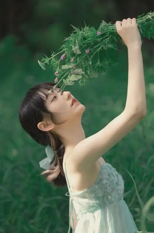森系少女清新写真,图片大全,高清,图库-回车桌面