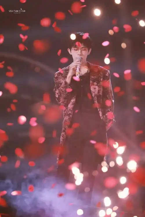 易烊千玺玫瑰雨舞台##天猫双11