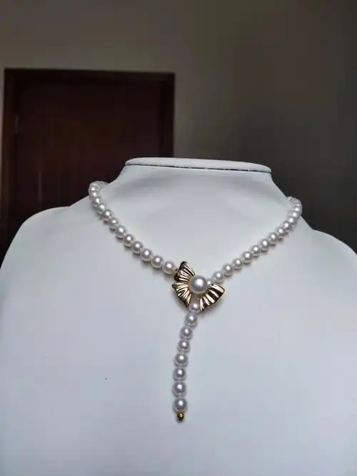 蝴蝶宫廷风珍珠项链170