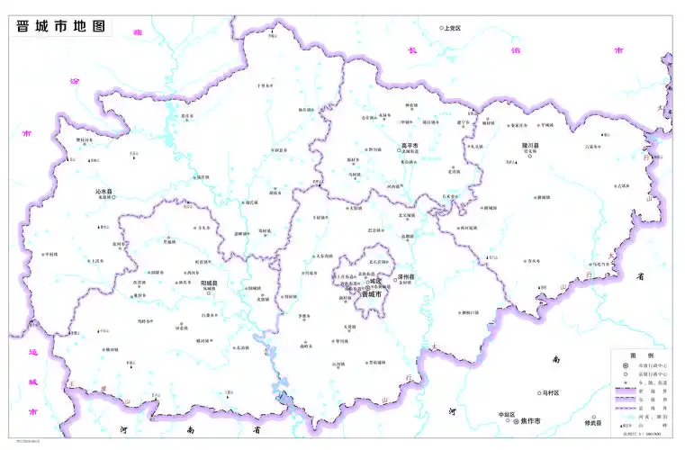 晋城市标准地图