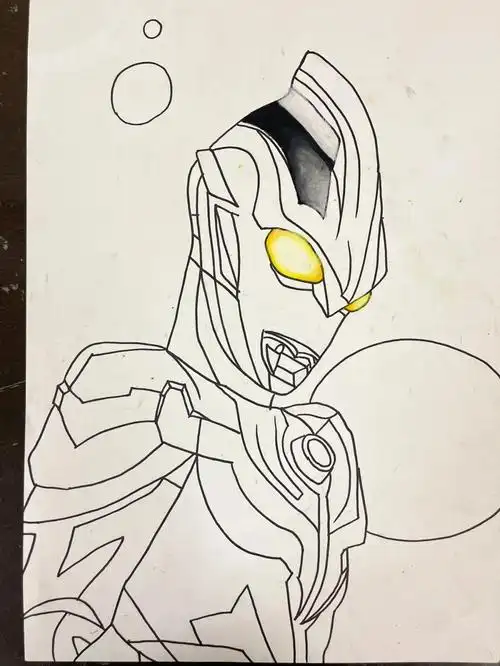 奥特曼蜡笔手绘