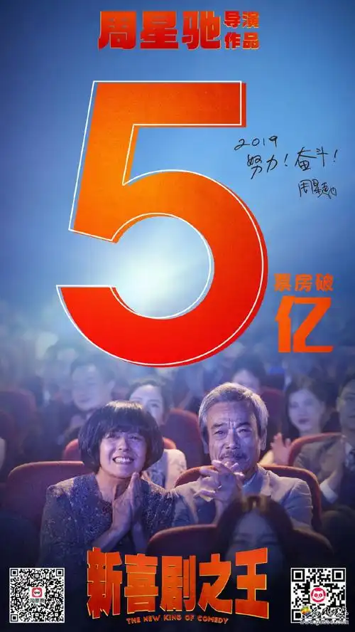 《新喜剧之王》官博发布海报庆祝票房突破5亿:观众的笑泪是最大认可