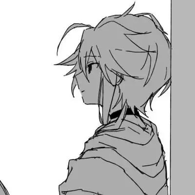 高级动漫男头黑白手绘图源网络