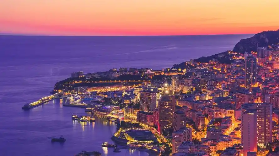 摩纳哥城市夜景4k图片,4k高清风景图片,娟娟壁纸