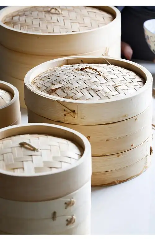 蓝莲花家用小笼包竹制蒸笼商用大小蒸馒头竹笼屉蒸包子饺子家庭装