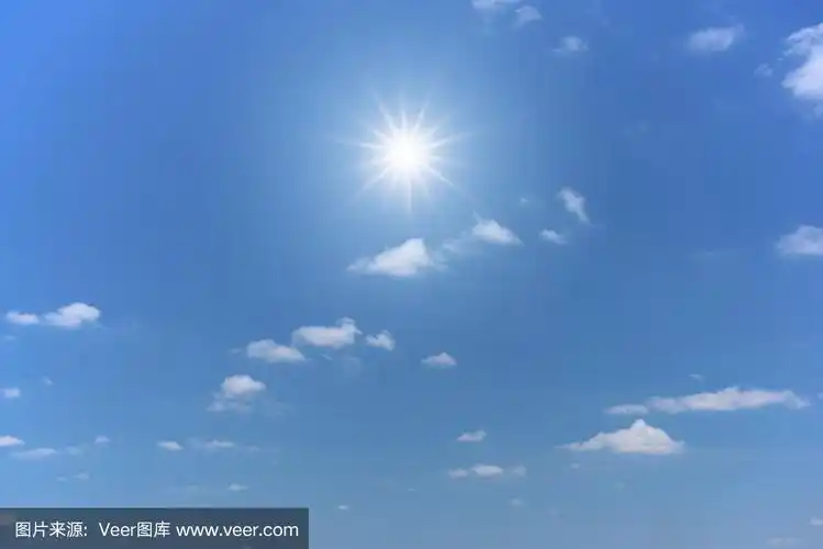 太阳在蓝天白云.