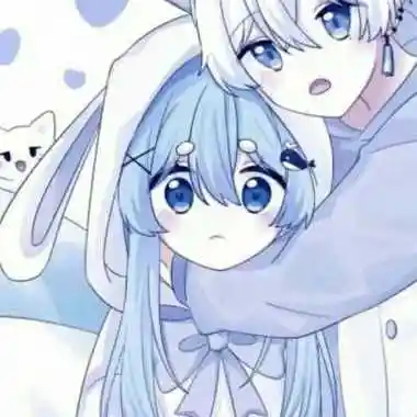 蓝色系情头动漫头像,情侣头像图片-回车桌面