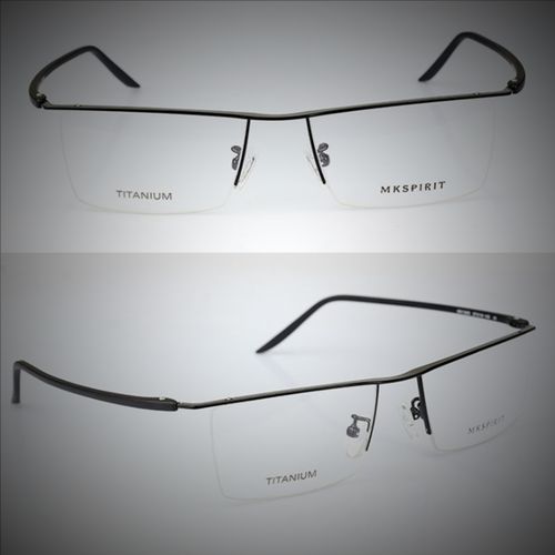 近视眼镜框男大脸半框纯钛合金眉线框眼镜架超轻时尚眼睛框mk1905