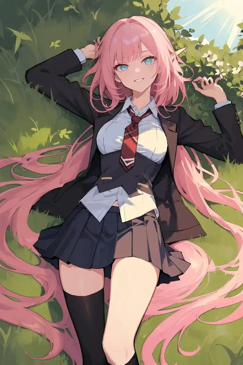 穿校服的少女 #二次元 #图文伙伴计划 #ai绘画 #动漫老 - 抖音